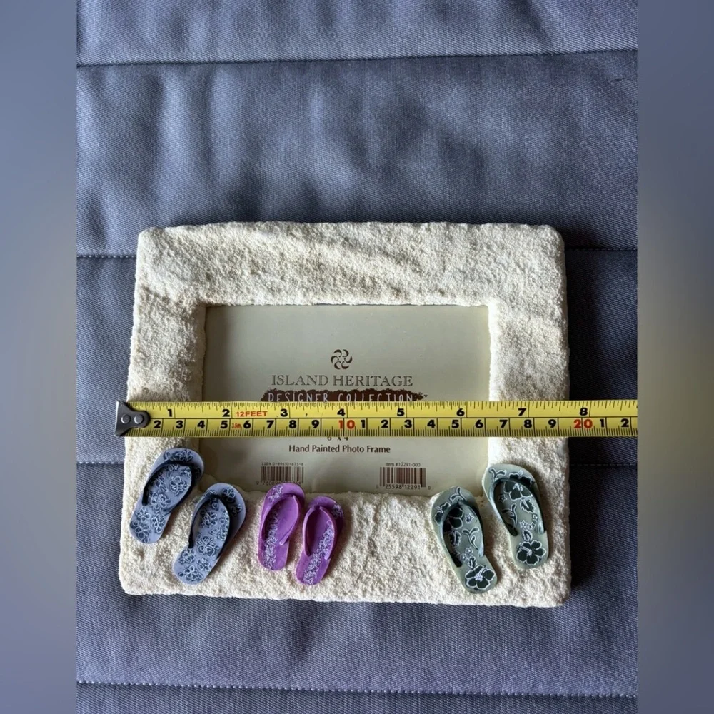 3D Flip Flop Photo Frame Accent - Purple & Gray